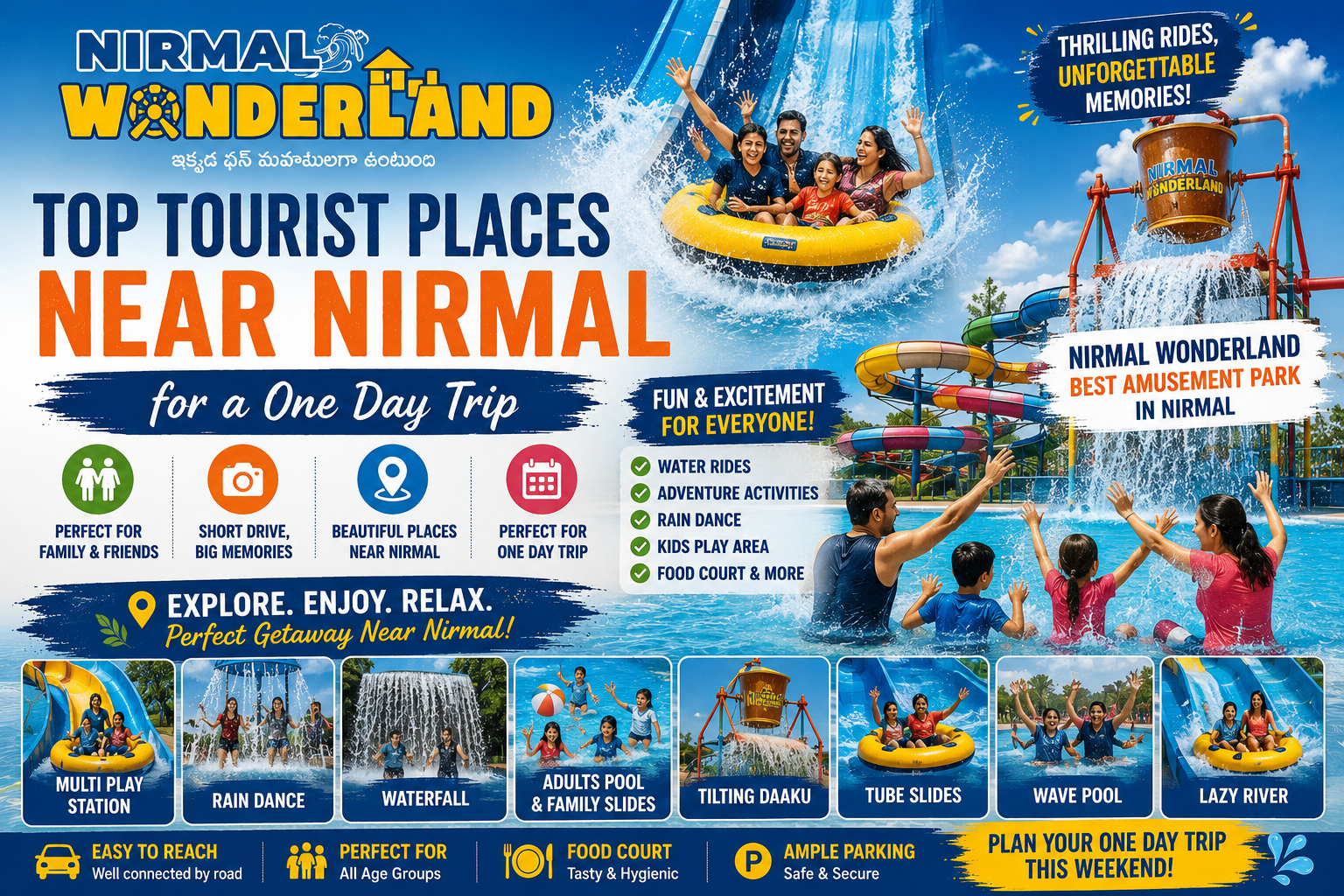Top tourist places near nirmal for a one day trip